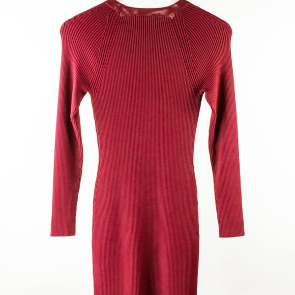 A.L.C. Nick Burgundy Ribbed Dress - Picture 3 of 7